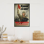 Eastern German Propaganda Poster Come to us! Tank ポスター (キッチン)