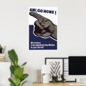 Eastern Germany Propaganda Poster Americans Go ポスター (ホームオフィス)