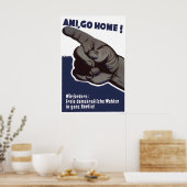 Eastern Germany Propaganda Poster Americans Go ポスター (キッチン)