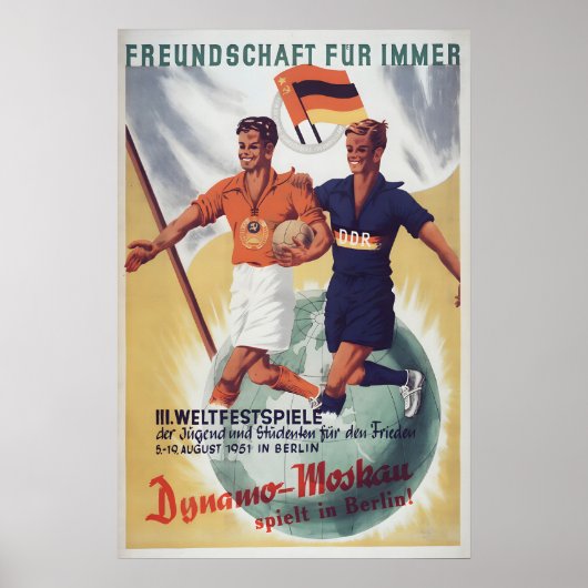 Eastern Germany Propaganda Poster -GDRSoviet ポスター (正面)