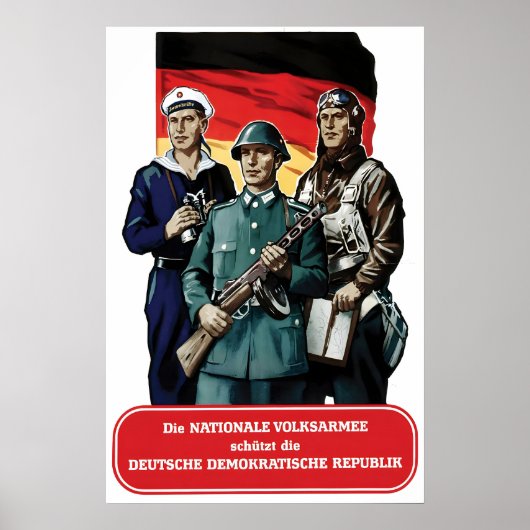 Eastern Germany Propaganda Poster NVA The National ポスター (正面)