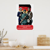 Eastern Germany Propaganda Poster NVA The National ポスター (キッチン)