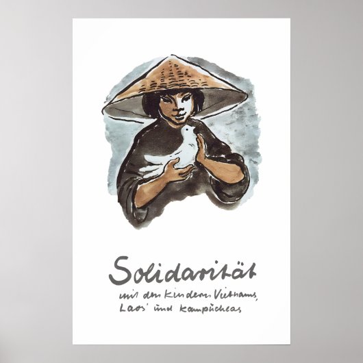 Eastern Germany Propaganda Poster Solidarity with ポスター (正面)