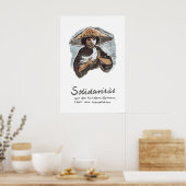 Eastern Germany Propaganda Poster Solidarity with ポスター (キッチン)