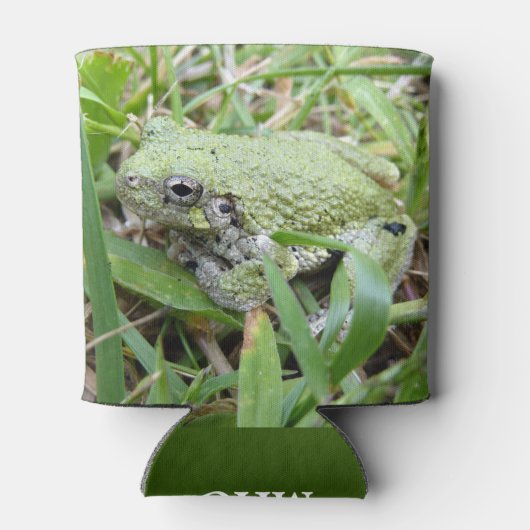 Eastern Grey Treefrog Nature Photography 缶クーラー (裏面)