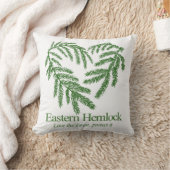 Eastern Hemlock Heart Nature Decorative Pillow クッション (ブランケット)
