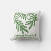 Eastern Hemlock Heart Nature Decorative Pillow クッション (正面)