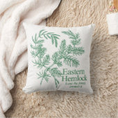 Eastern Hemlock Love the Forest Throw Pillow クッション (ブランケット)