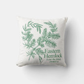 Eastern Hemlock Love the Forest Throw Pillow クッション (正面)