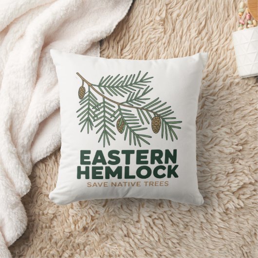 Eastern Hemlock Save Native Trees Decorative Pillo クッション (ブランケット)