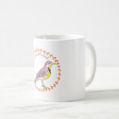 Eastern Meadowlark bird species birding logo コーヒーマグカップ (正面右)