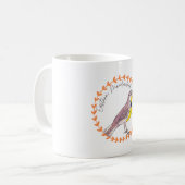 Eastern Meadowlark bird species birding logo コーヒーマグカップ (正面左)