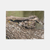 Eastern Screech Owl フリースブランケット (正面(横))