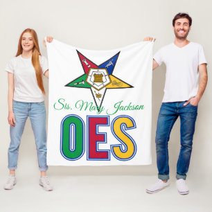 Eastern Starのパーソナライズ順 フリースブランケット