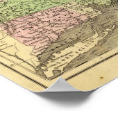 Eastern States Olney Map ポスター (角)