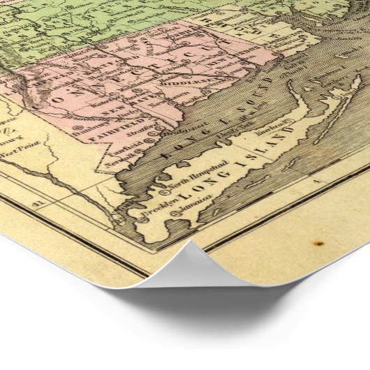 Eastern States Olney Map ポスター (角)