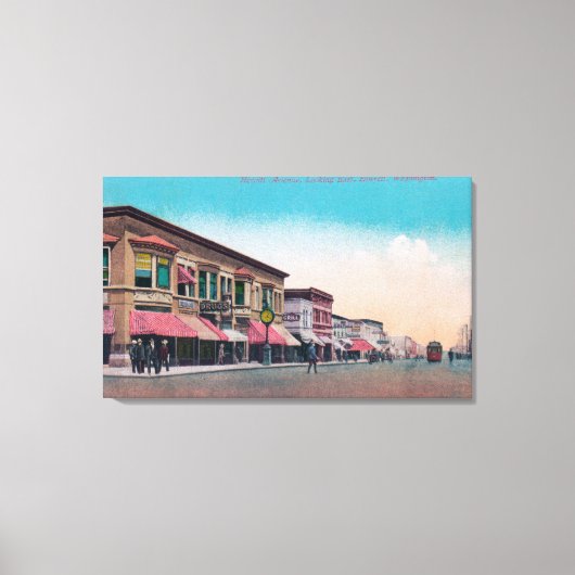 Eastern View from Hewitt AvenueEverett, WA キャンバスプリント (正面)