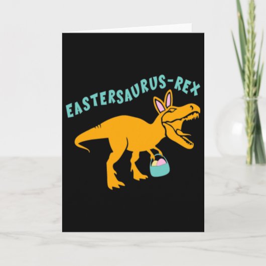 Eastersaurus Easter Dinosaur Gift For Teen Boys An カード (正面)