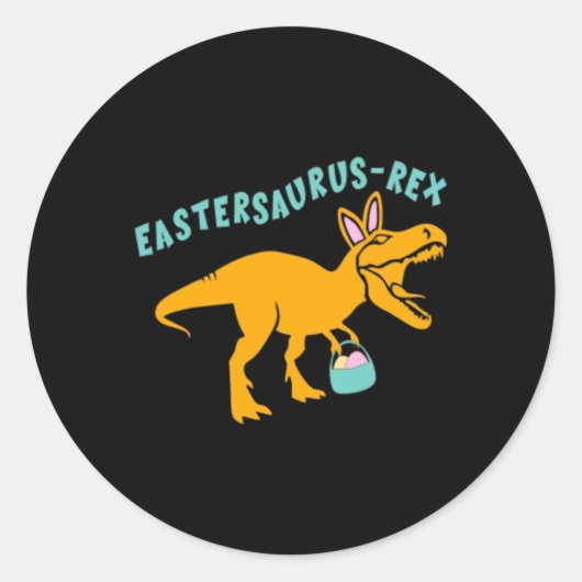 Eastersaurus Easter Dinosaur Gift For Teen Boys An ラウンドシール (正面)