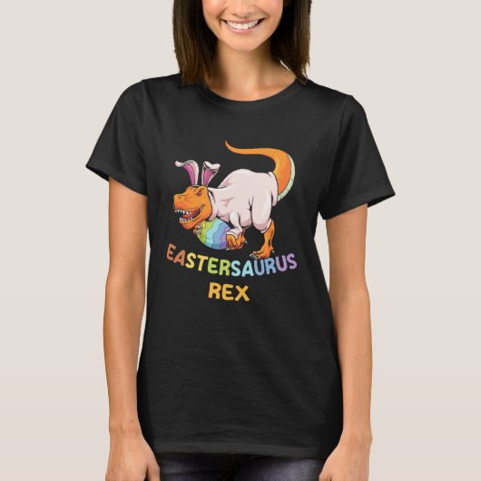 Eastersaurus Rex Easter Rex Dinosaur Bunny Kids Di Tシャツ (正面)