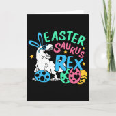 Eastersaurus T-rex Easter Day Tee, Cute Easter Bun カード (正面)