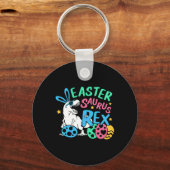 Eastersaurus T-rex Easter Day Tee, Cute Easter Bun キーホルダー (正面)