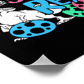 Eastersaurus T-rex Easter Day Tee, Cute Easter Bun ポスター (角)