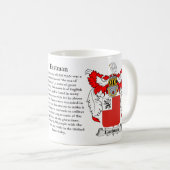 Eastman家族の紋章付き外衣 コーヒーマグカップ (正面右)