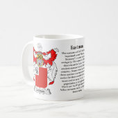 Eastman家族の紋章付き外衣 コーヒーマグカップ (正面左)