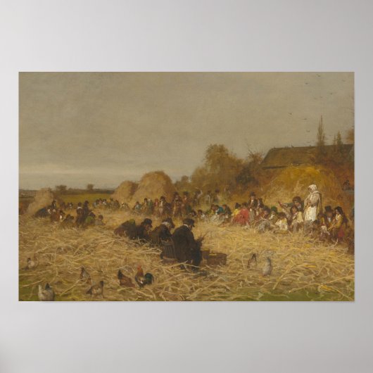 Eastman Johnson - Husking Bee, Island of Nantucket ポスター (正面)