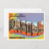 Easton, Pennsylvania Vintage Travel ポストカード (正面/裏面)