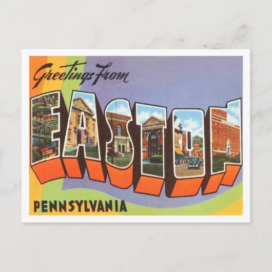 Easton, Pennsylvania Vintage Travel ポストカード (正面)