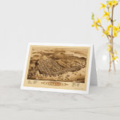 Eastportの私パノラマ式の地図- 1879年 カード (黄色い花)