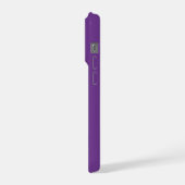EASY ネオン ピクセルアート iPhoneケース - パープル 3D ゲーミング iPhone 15 Proケース (左側面)