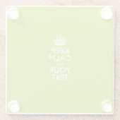 Easy 保 CALM Have Your Text on Lime Green ガラスコースター (裏面)