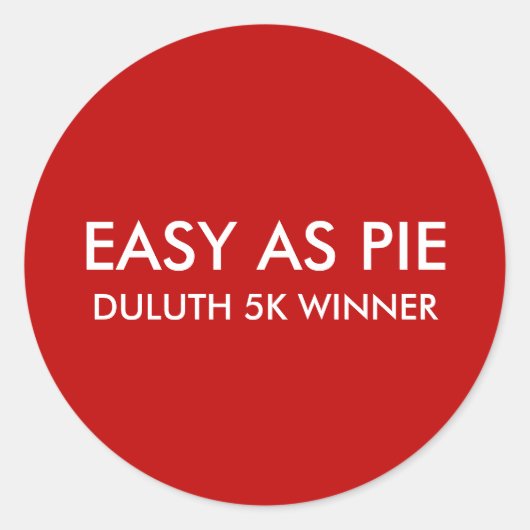 Easy As Pie ラウンドシール (正面)