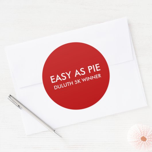 Easy As Pie ラウンドシール (封筒)