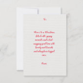 Easy Custom Cute Shih Tzu With  Girl Xmas Card サンキューカード (裏面)