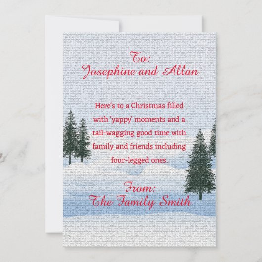 Easy Custom Funny Pomsky Dog Christmas Card 案内状 (裏面)