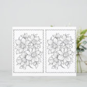 Easy Elegant Floral Coloring Page  (スタンド正面)