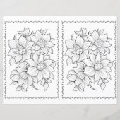 Easy Elegant Floral Coloring Page  (正面)