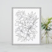 Easy Elegant Floral Coloring Page Scrapbook Paper (スタンド正面)