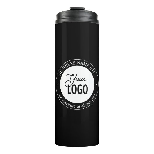 Easy Logo Replacement & Customizable Text | Black タンブラー (正面)
