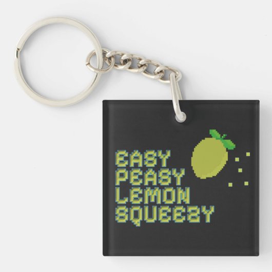 Easy Peasy Lemon Squeezy Acrylic Keychain キーホルダー (正面)