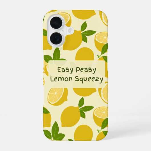 Easy Peasy Lemon Squeezy iPhone 16ケース (裏面)