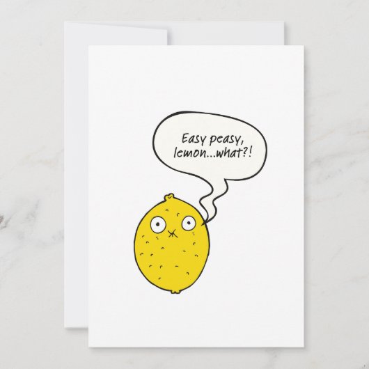 Easy Peasy Lemon What?! Greeting Card カード (正面)
