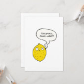 Easy Peasy Lemon What?! Greeting Card カード (正面/裏面インサイチュ)