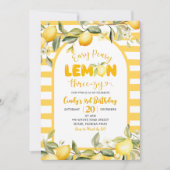 Easy Peezy Lemon ThreeZy Lemon 3rd Birthday  招待状 (正面)