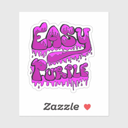 Easy Purple Drip Logo Sticker シール (シート)