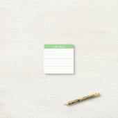 Easy Read Classic Sage Green Lined Personalized ポストイット (デスク上)